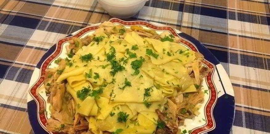 Рецепт бешбармака с курицей