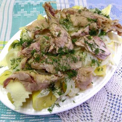 Бешбармак с мясом индейки по-русски