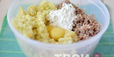 биточки из картофеля и гречки