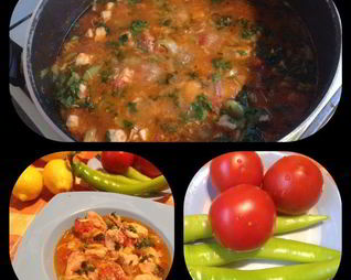 Чахохбили из куриной грудинки