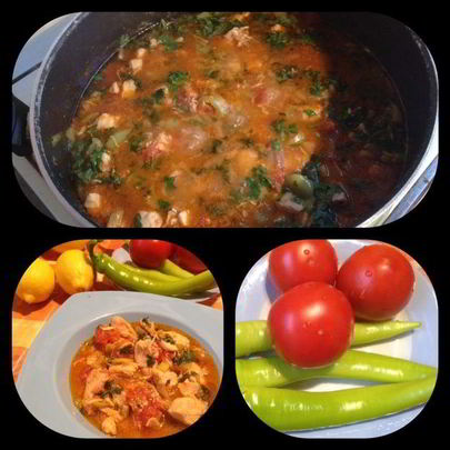 Чахохбили из куриной грудинки