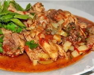 Чахохбили из курицы с картошкой