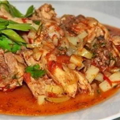 Чахохбили из курицы с картошкой