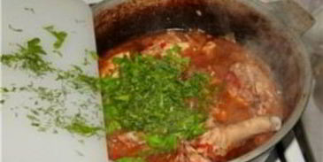 чахохбили из курицы с картошкой