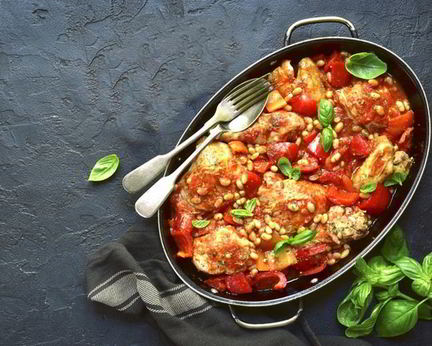 Чахохбили с курицей и болгарским перцем