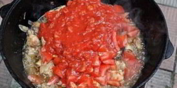 чахохбили в казане