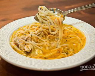Домашняя лапша с курицей
