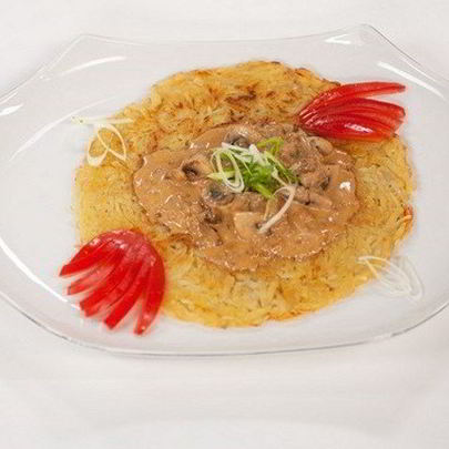 Драник с грибным соусом