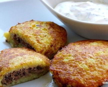 Драники картофельные с фаршем