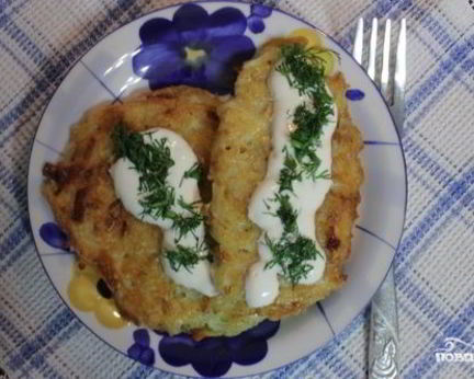 Драники с чесноком