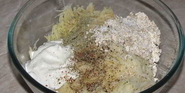 драники с грибами и кунжутом, запеченные в духовке