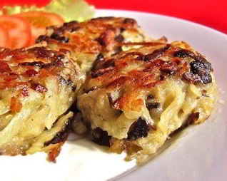 Драники с грибами