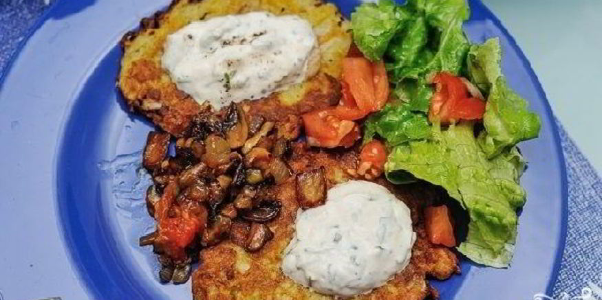 Рецепт драников с грибным соусом