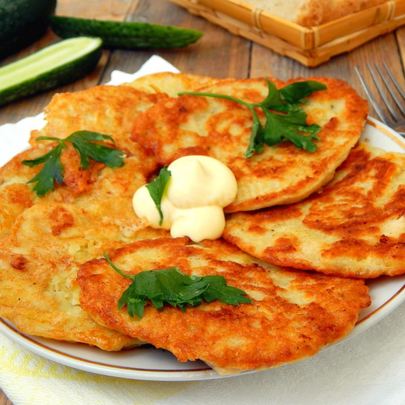 Драники с курицей