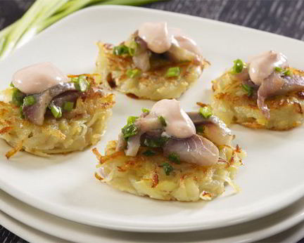 Драники с селедкой