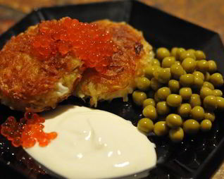 Драники с творожными шариками