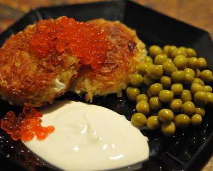 Драники с творожными шариками