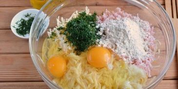 драники с ветчиной