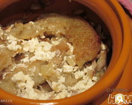 Драники в горшочках с курицей