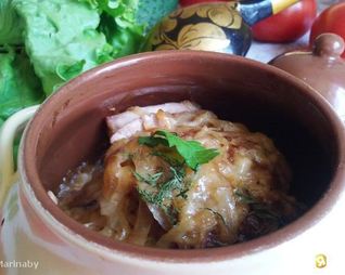 Драники в горшочках