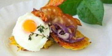 картофельные драники с беконом