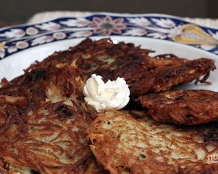 Картофельные драники с грибами