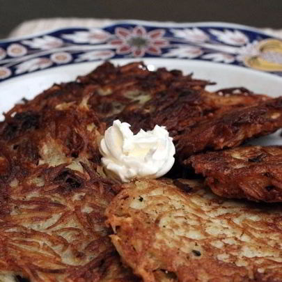 Картофельные драники с грибами