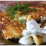 Рецепт Картофельных драников с сыром и шпикачками