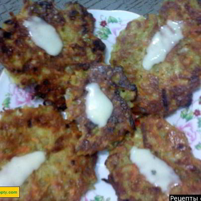 Постные драники с луком и морковкой