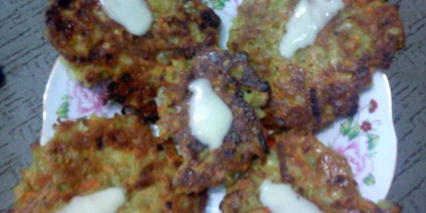 Рецепт постных драников с луком и морковкой