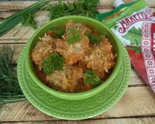 Фрикадельки Ежики с овощами