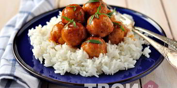 куриные фрикадельки в глазури из сидра