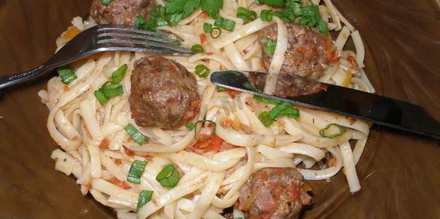 Рецепт макарон с фрикадельками в духовке