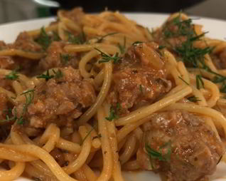 Макароны с фрикадельками за 25-30 минут