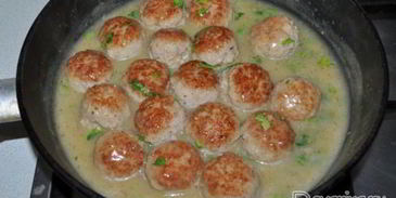 свиные фрикадельки в горчично-медовом соусе