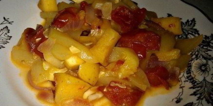 Рецепт гарнира из кабачков с яблоками