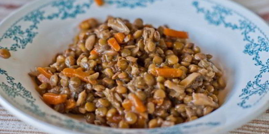 Рецепт чечевицы с грибами