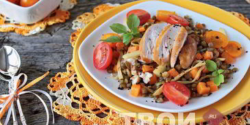 чечевица с курицей