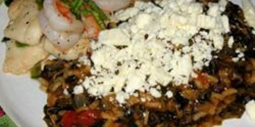 Рецепт греческого риса со шпинатом