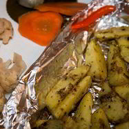 Рецепт Картофеля по-деревенски с чесноком