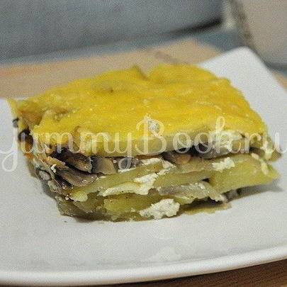 Картофель с грибами под сыром