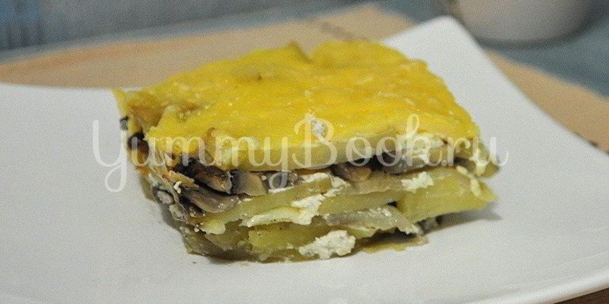 Рецепт картофеля с грибами под сыром
