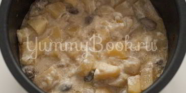 картофель с куриными сердечками в мультиварке