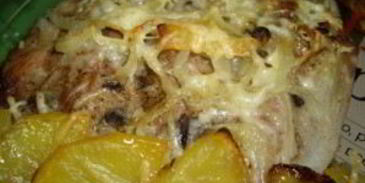 картофель с ребрышками в духовке