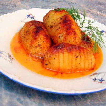 Картофель в апельсиновой глазури