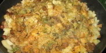 картошка с грибами опятами жареная