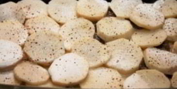 картошка с мясом в духовке