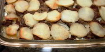 картошка с мясом в духовке