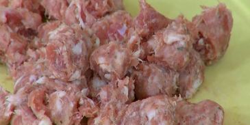 красный рис с купатами и радиккио