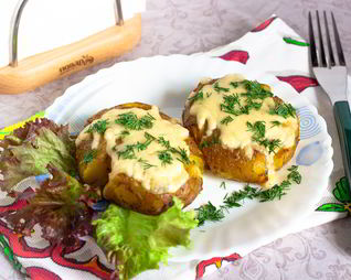 Молодой картофель по-португальски в горчичной заправке